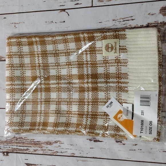 Timberland Wheat Buffalo Plaid Scarf - Picture 4 of 6